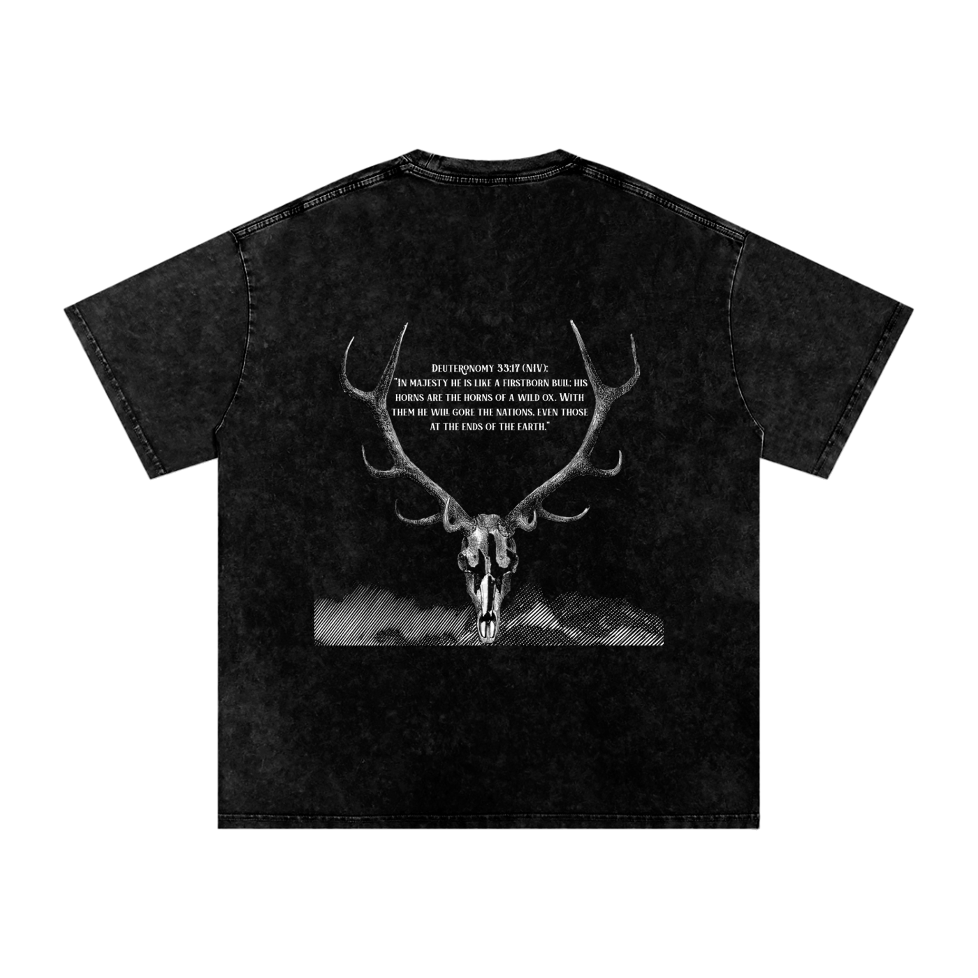 Like A Bull Core. Snow Washed Oversized Cotton T-Shirt
