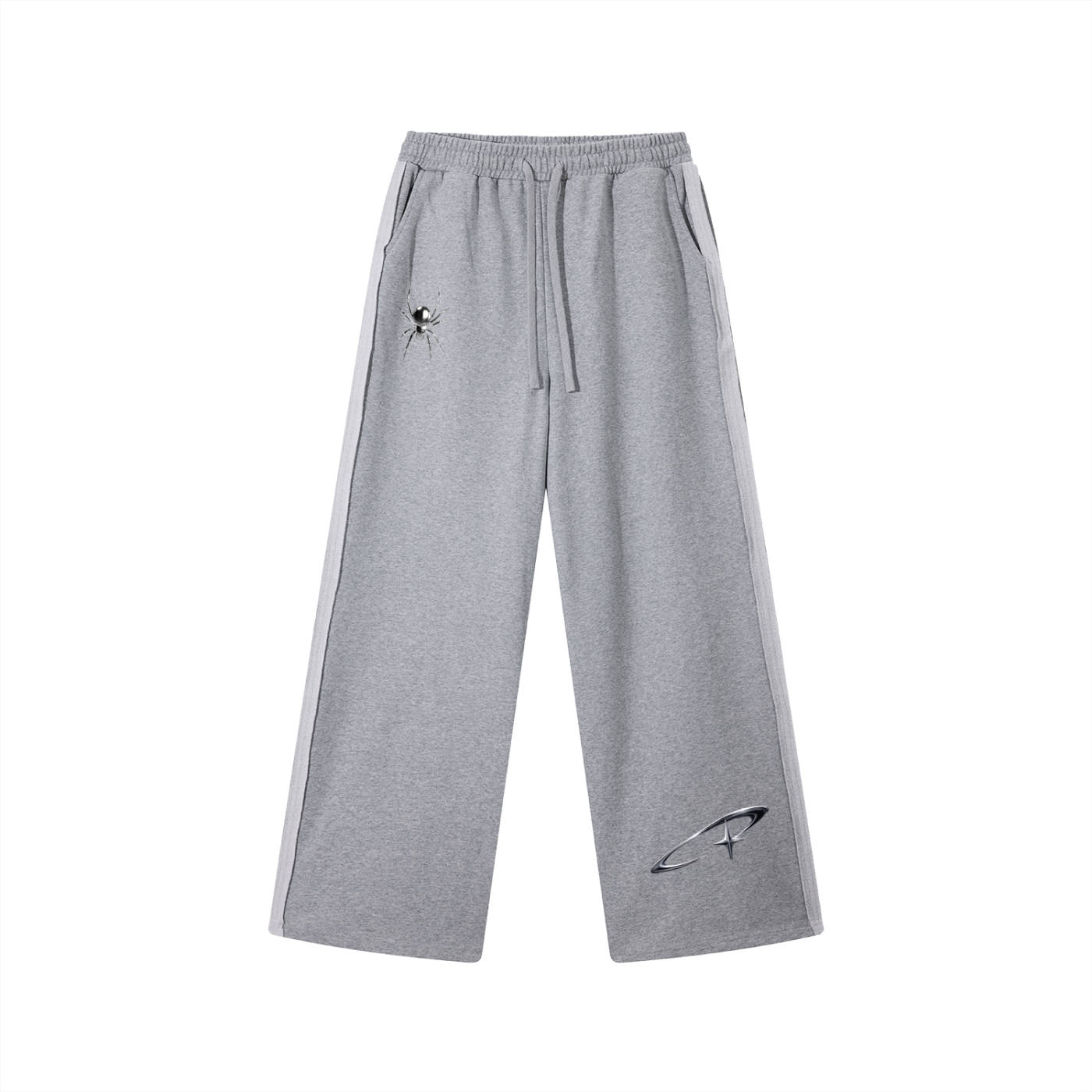 Chromatic Dancing Core Bottoms. Contrast Tape Straight-Leg Sweatpants.