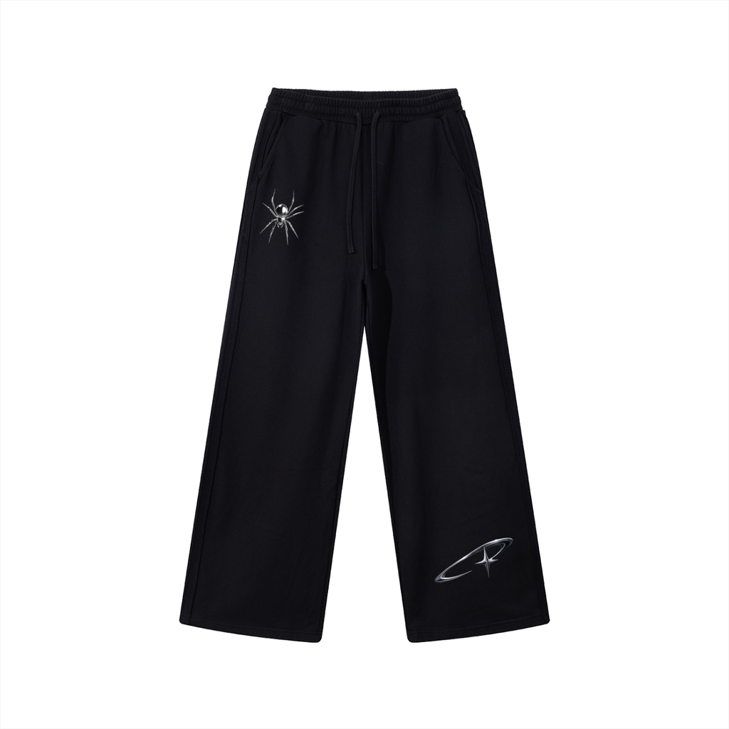 Chromatic Dancing Core Bottoms. Contrast Tape Straight-Leg Sweatpants.