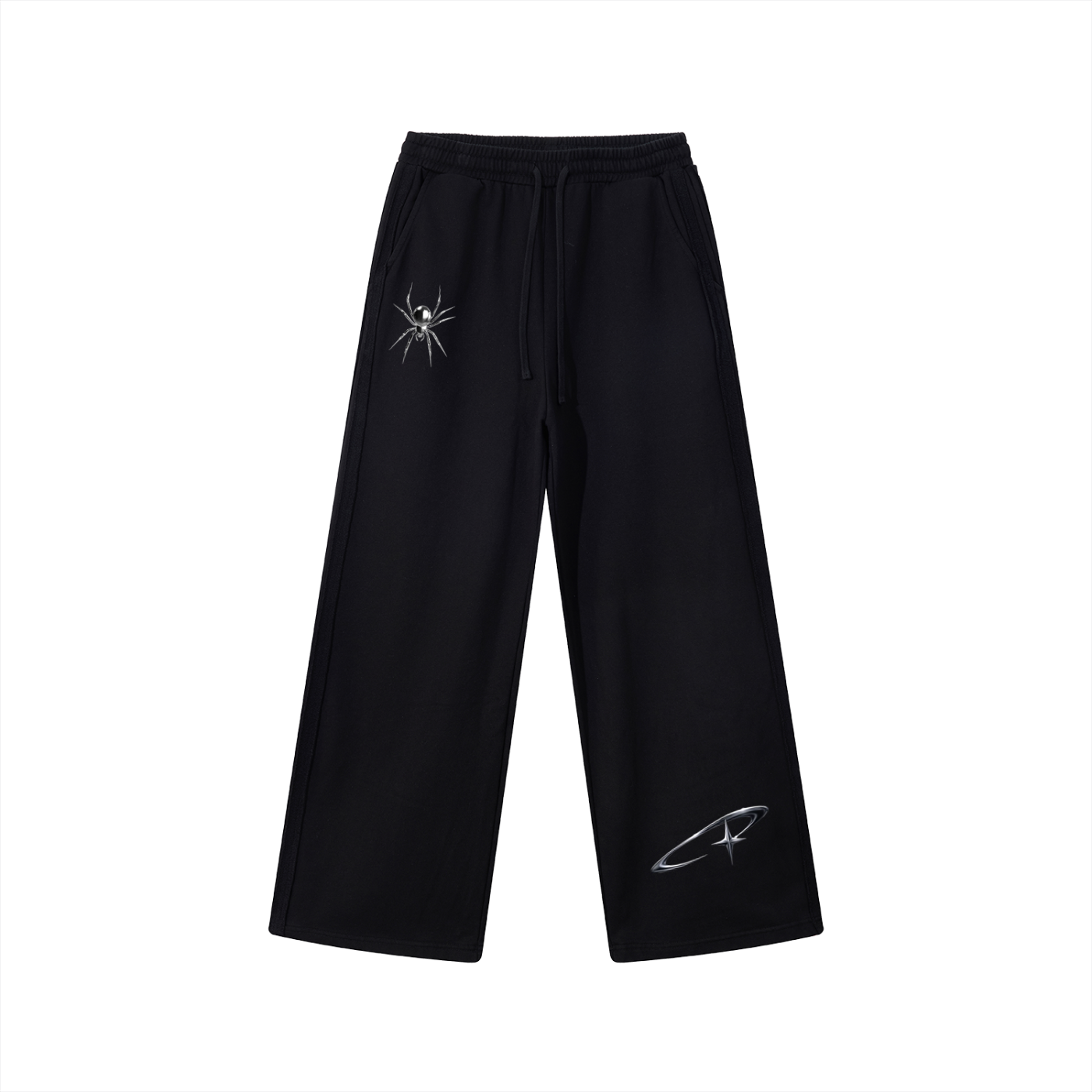 Chromatic Dancing Core Bottoms. Contrast Tape Straight-Leg Sweatpants.