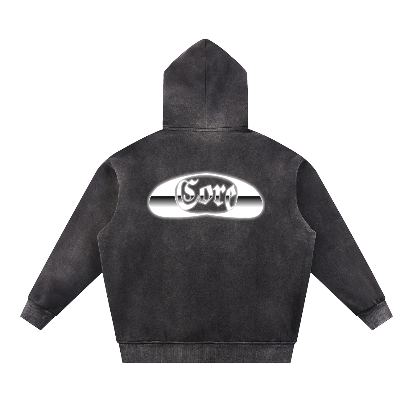 Core Zero, Sun Fade Contrast Tape Fleece Hoodie.