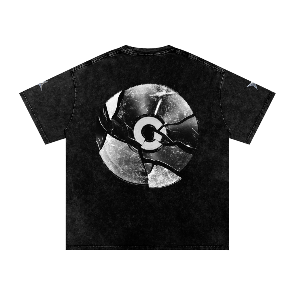 Chromatic Dance Core. Snow Washed Oversized Cotton T-Shirt.